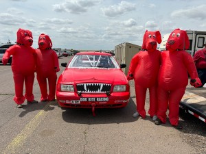 Dog Bite Racing Team & Clifford, The Big Red Crown Vic